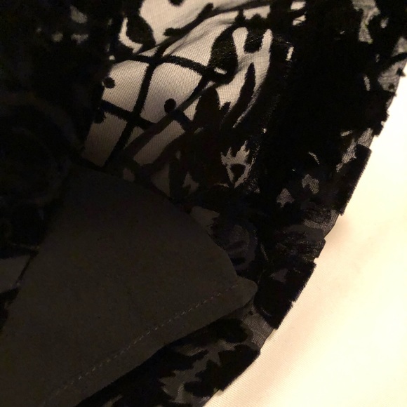 BALMAIN x H&M Black Burnout Silk Pants Trousers, Sz 4 - Picture 8 of 8